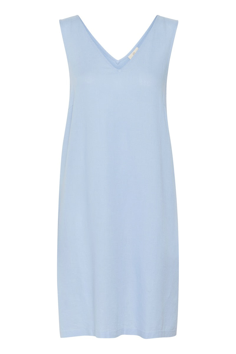 KAFFE Milia Kjole Soft Chambray Blå