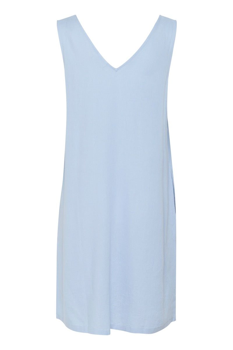 KAFFE Milia Kjole Soft Chambray Blå