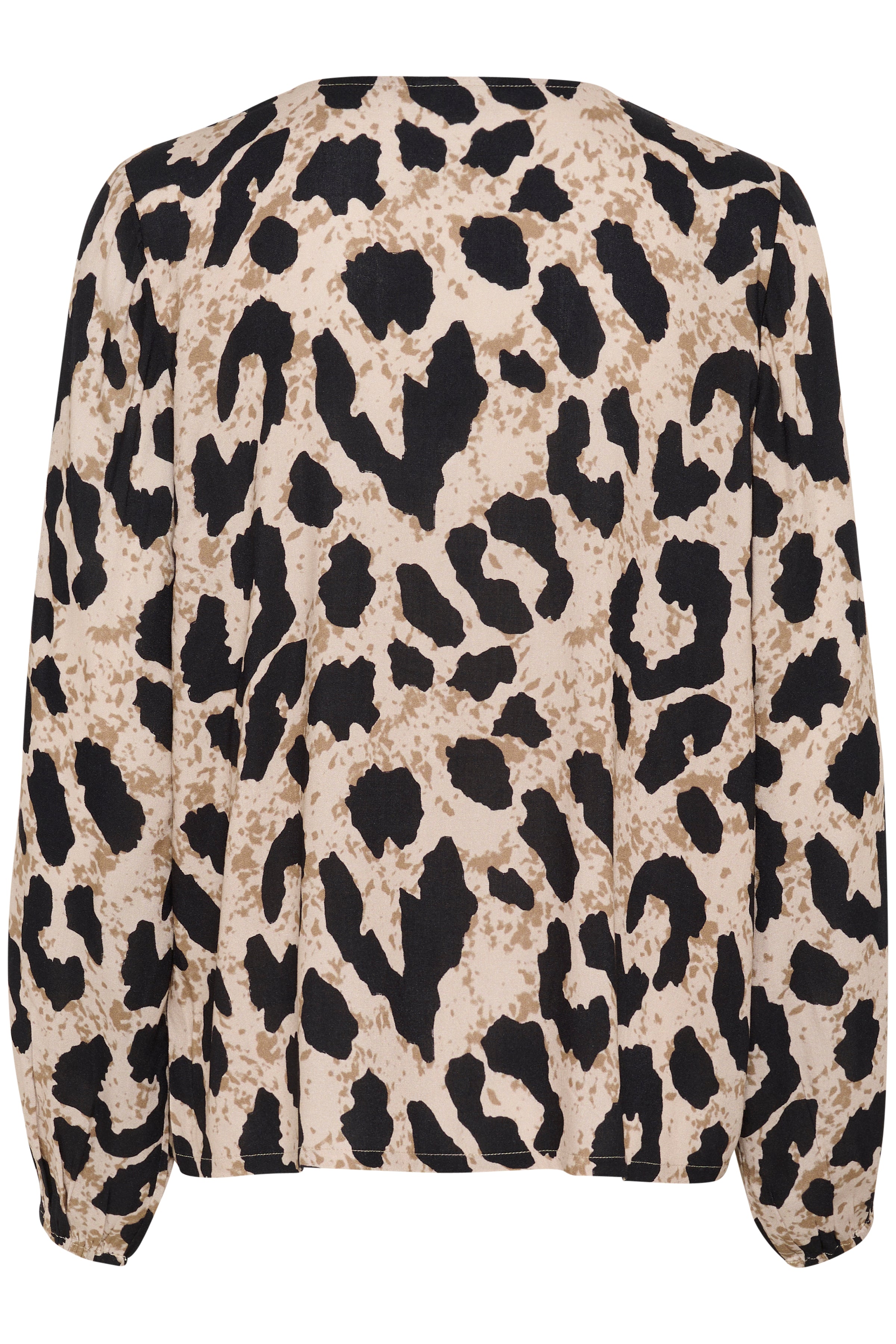 KAFFE Maira Bluse Large Animal Print Brun