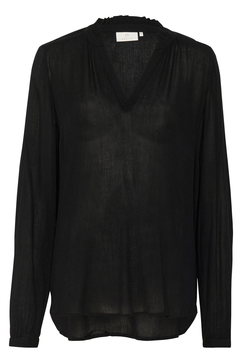 KAFFE Amber Flounce Bluse Deep Sort