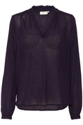 KAFFE Amber Flounce Bluse Dawn Lilla