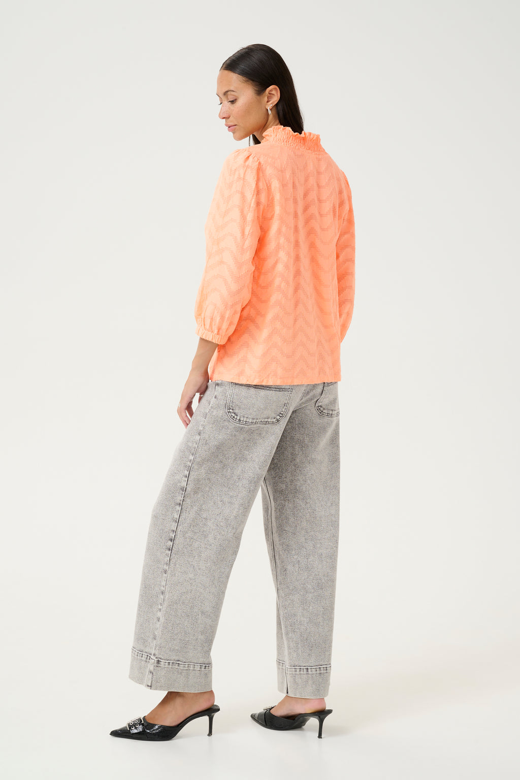KAFFE Victoria Bluse Peach Nectar Orange
