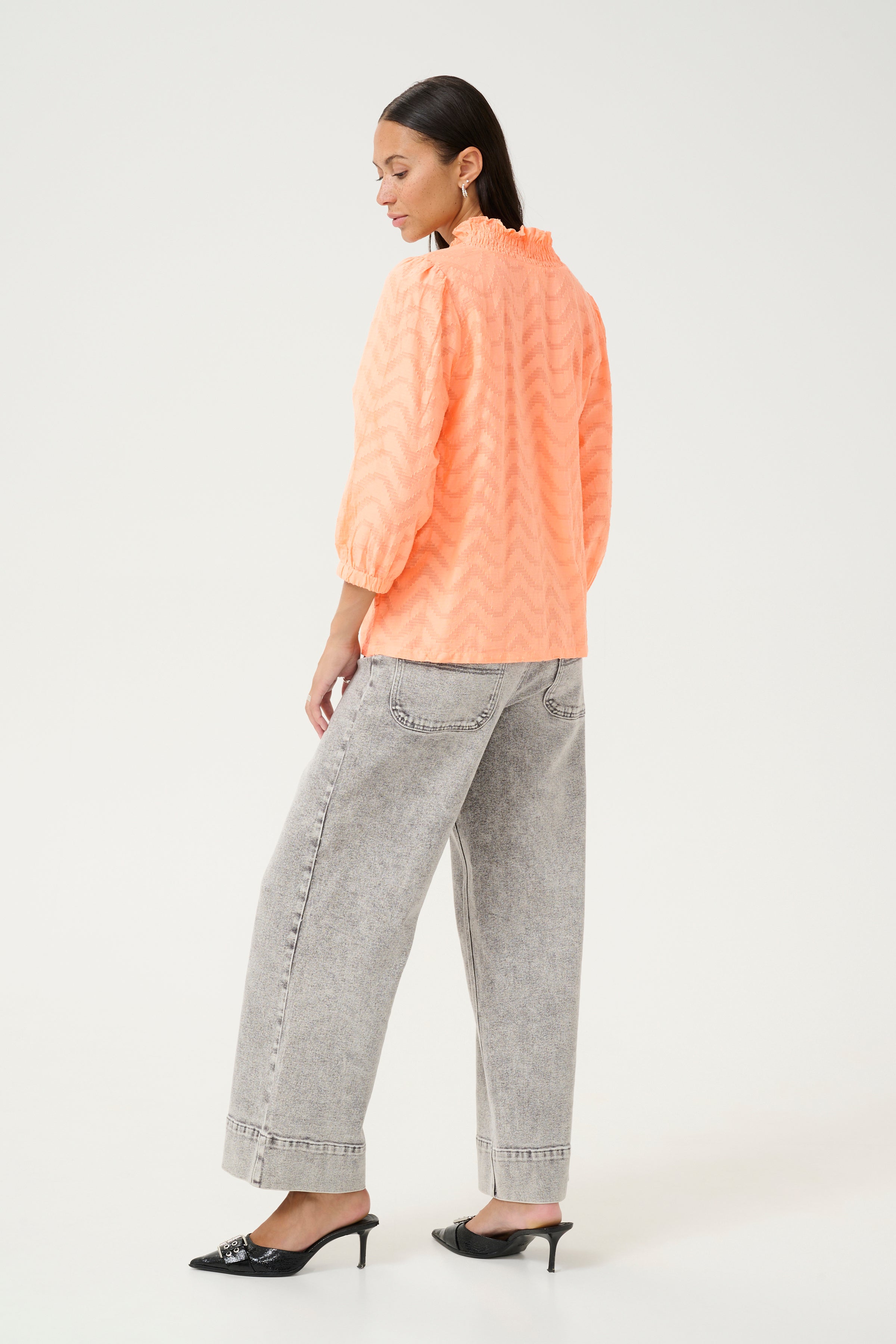 KAFFE Victoria Bluse Peach Nectar Orange