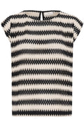 KAFFE Molin Bluse Sort Hvid