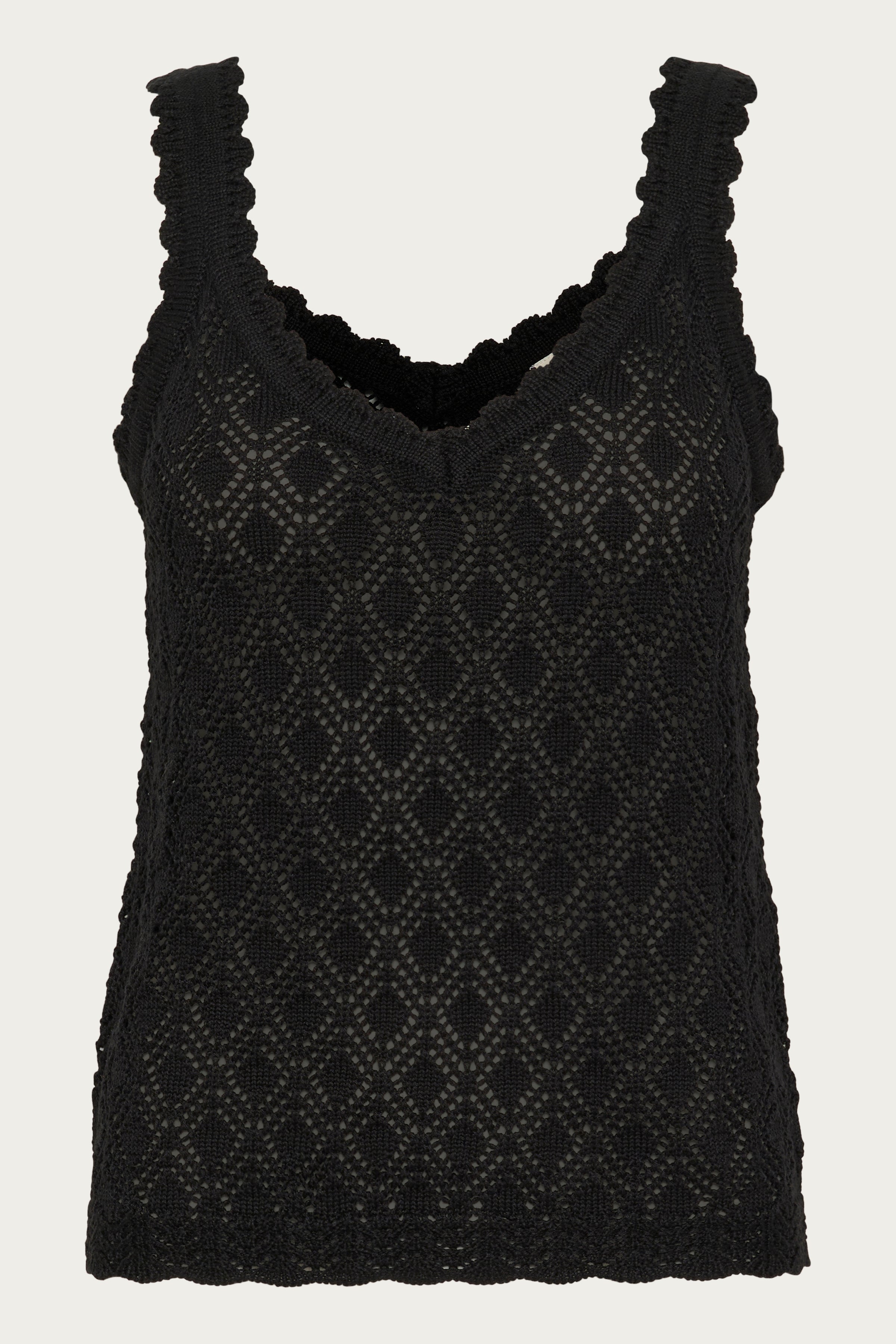 KAFFE Jona Strikket Top Deep Sort