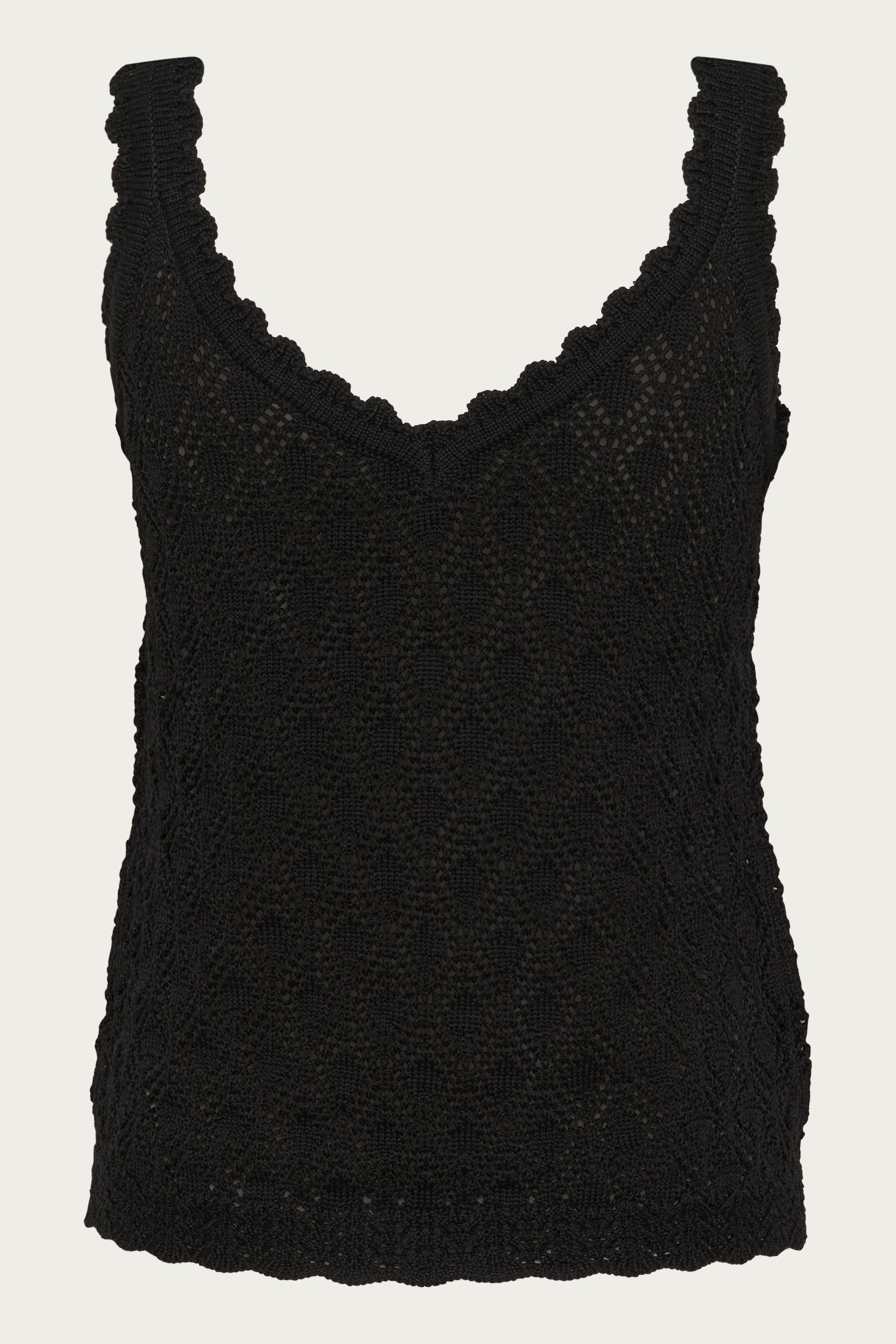 KAFFE Jona Strikket Top Deep Sort