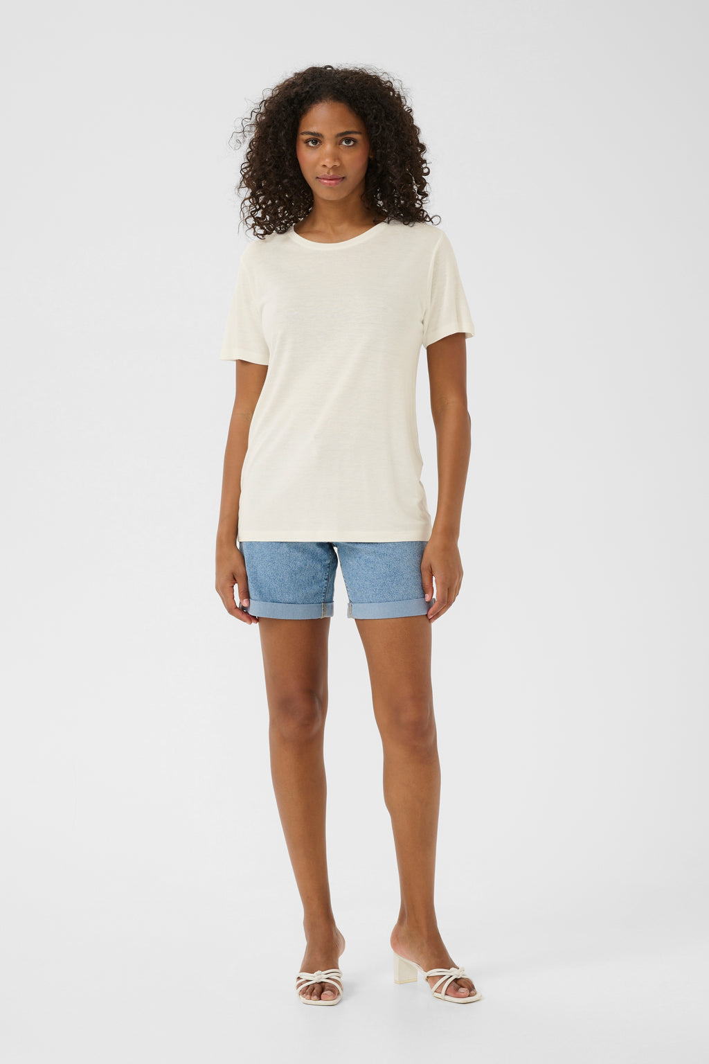 KAFFE Maria T-shirt Chalk Hvid