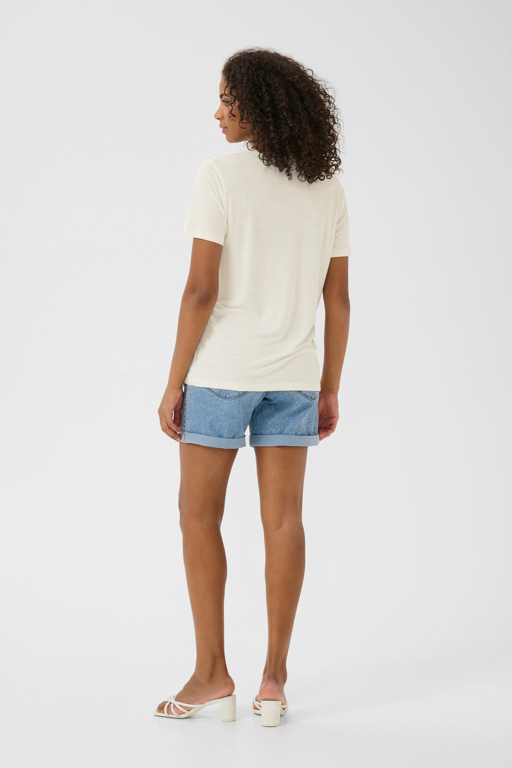 KAFFE Maria T-shirt Chalk Hvid