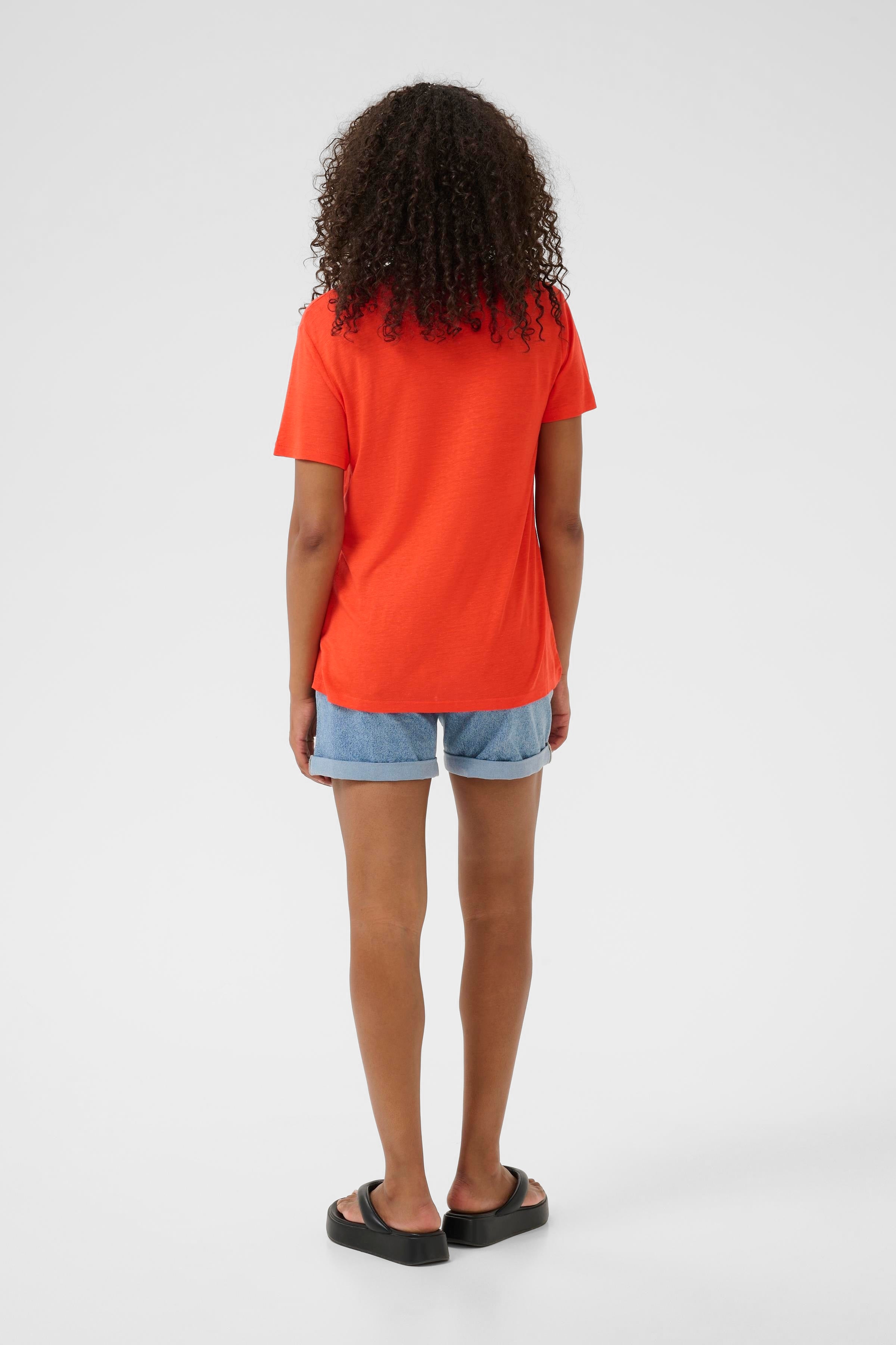 KAFFE Maria T-shirt Grenadine Rød