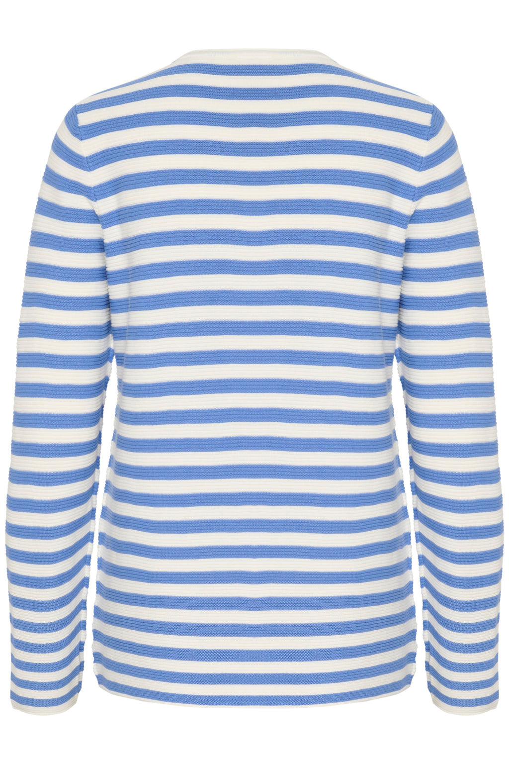 KAFFE Linka Pullover Stribet Blå Hvid