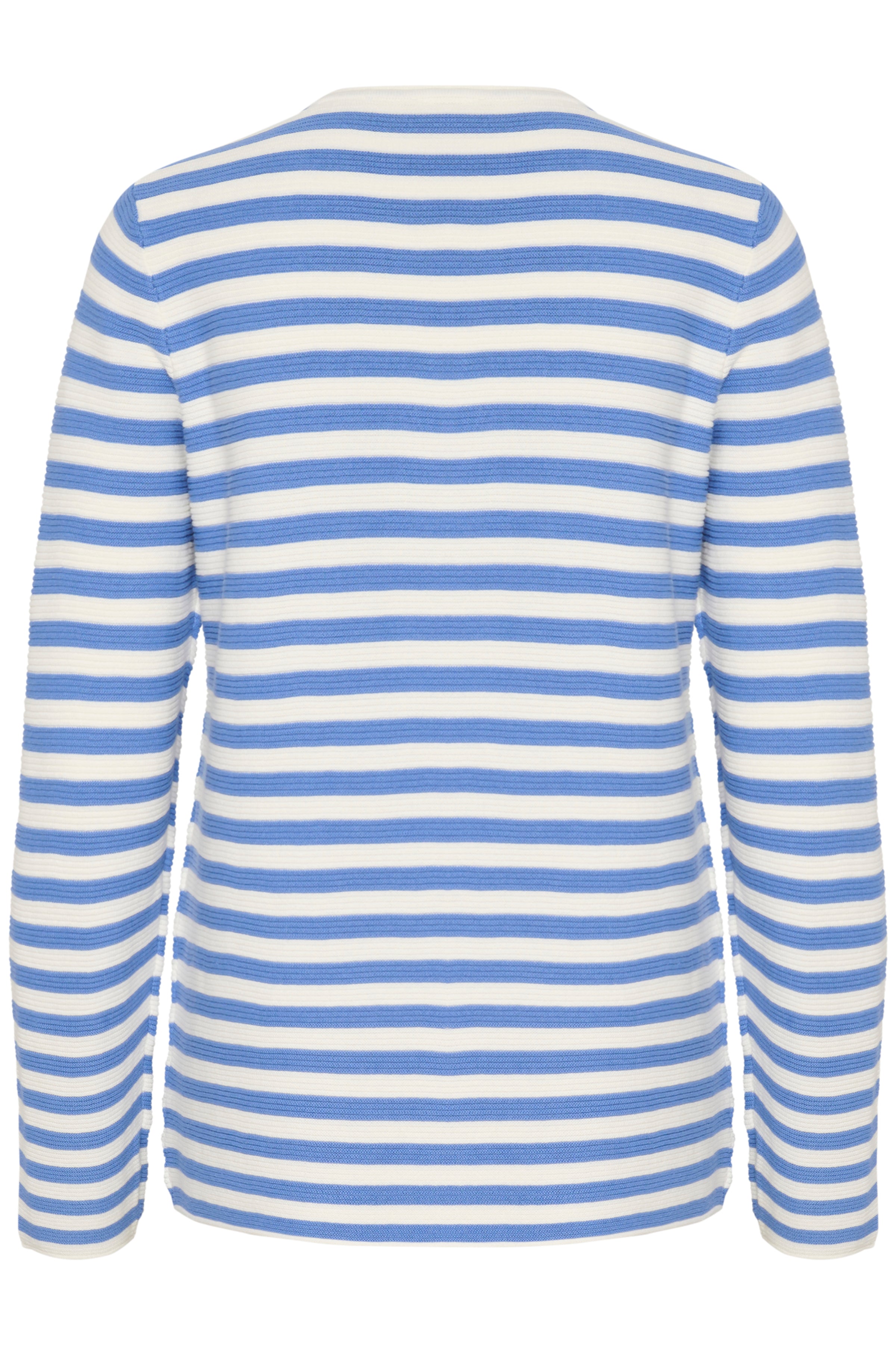 KAFFE Linka Pullover Stribet Blå Hvid