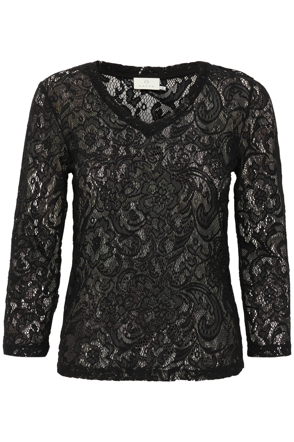 KAFFE Lace Bluse Deep Sort