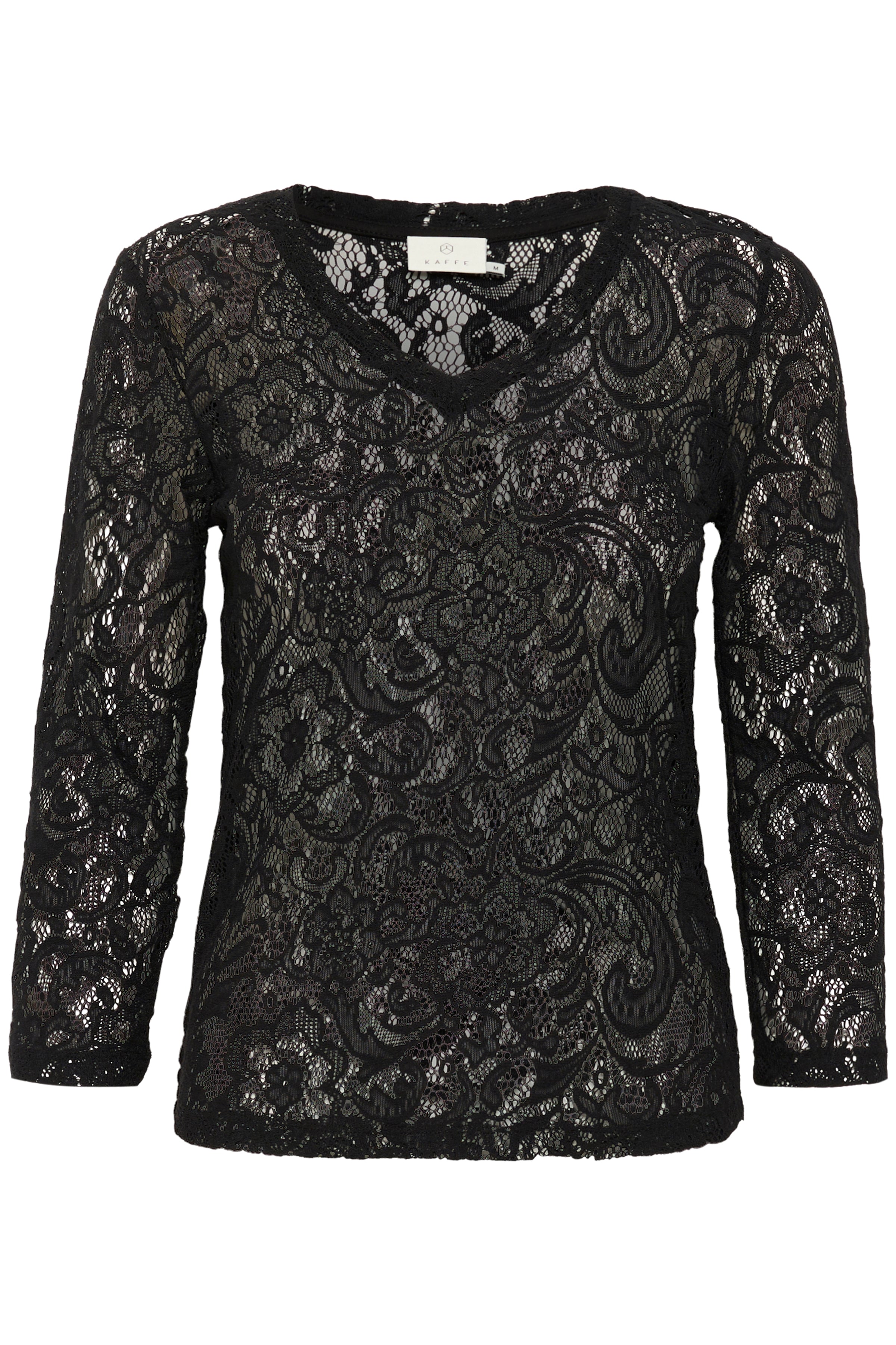 KAFFE Lace Bluse Deep Sort