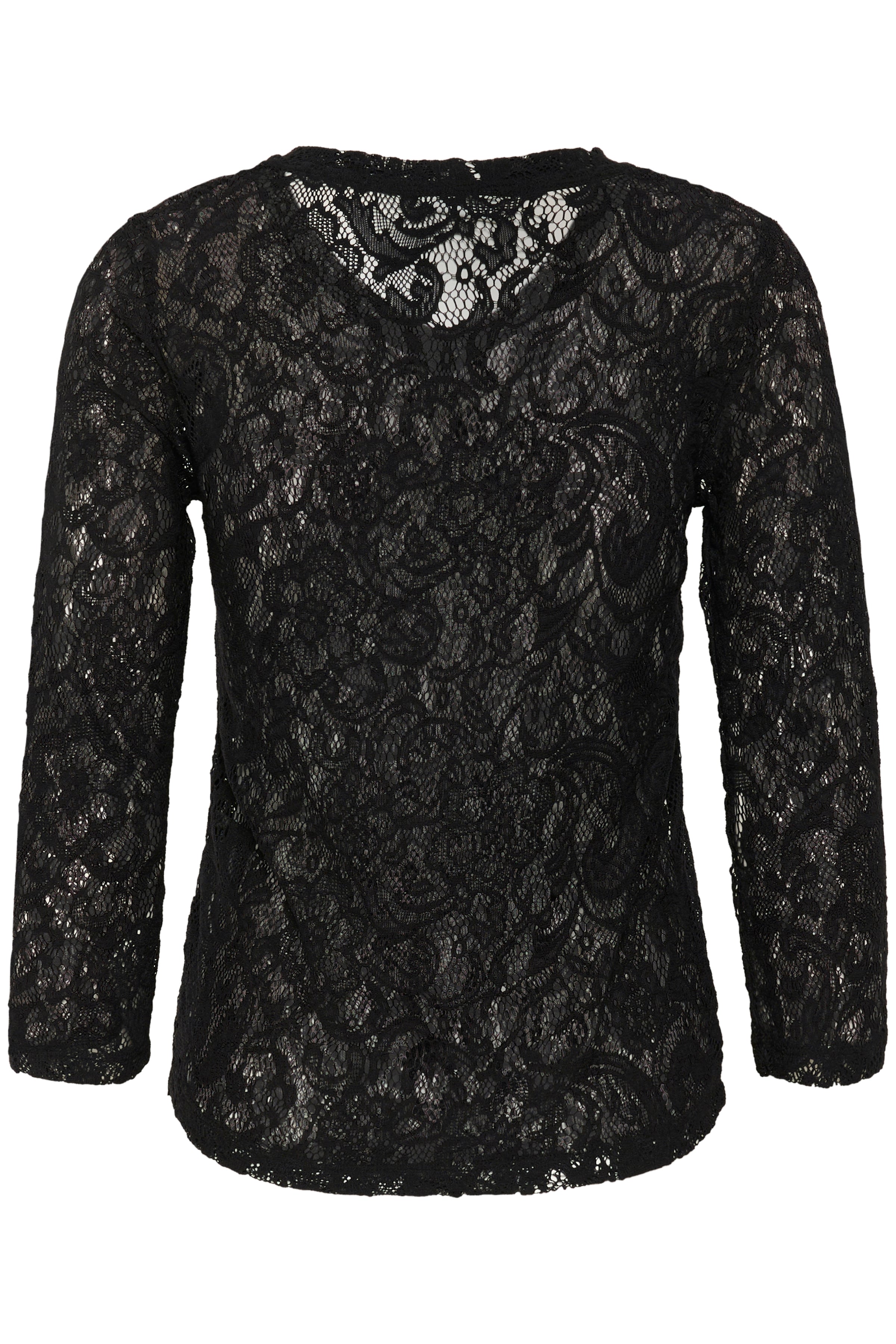 KAFFE Lace Bluse Deep Sort