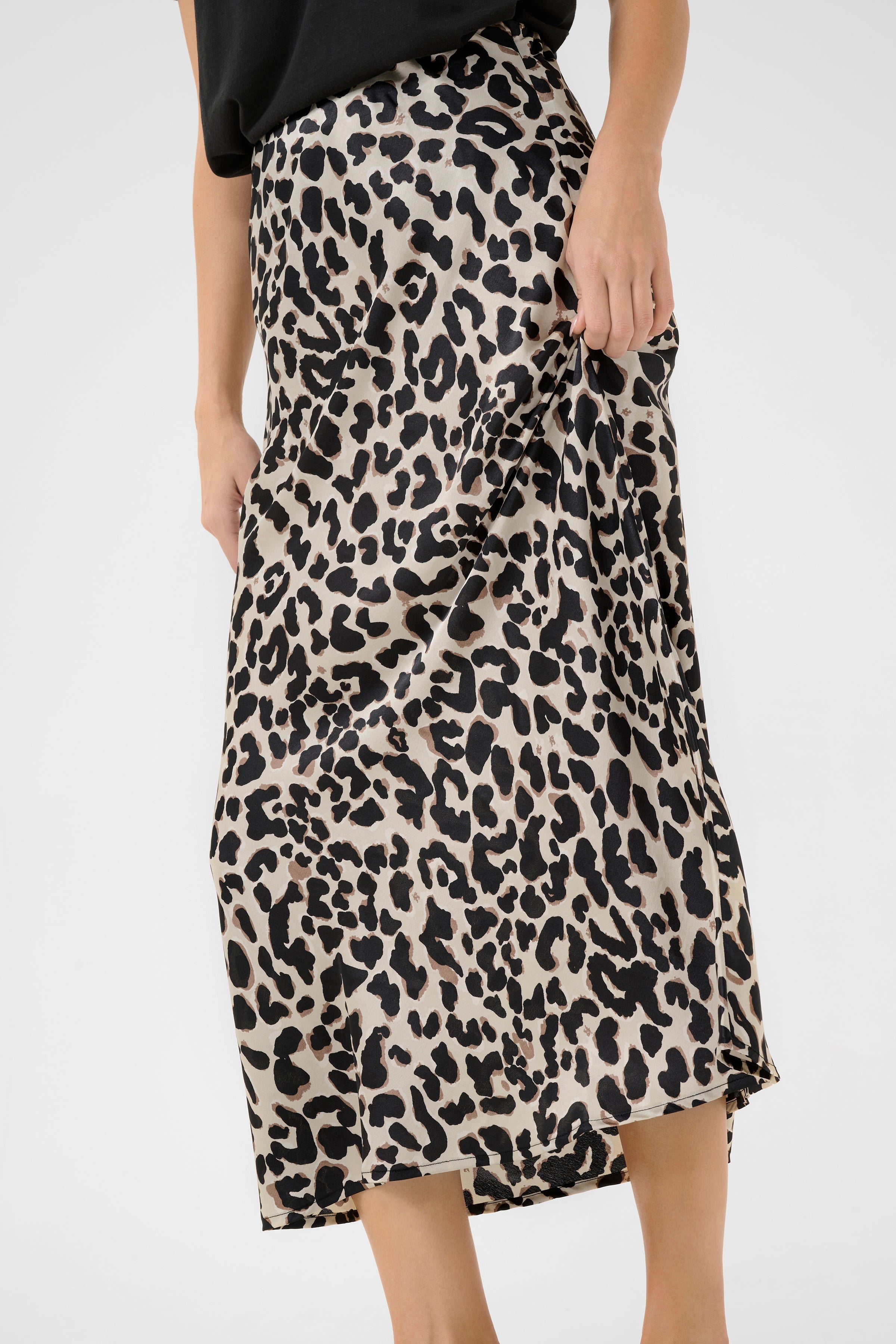 KAFFE June Nederdel Leopard Brun