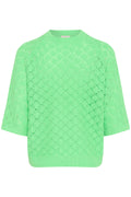 KAFFE Kani Strik Pullover Spring Bouquet Grøn