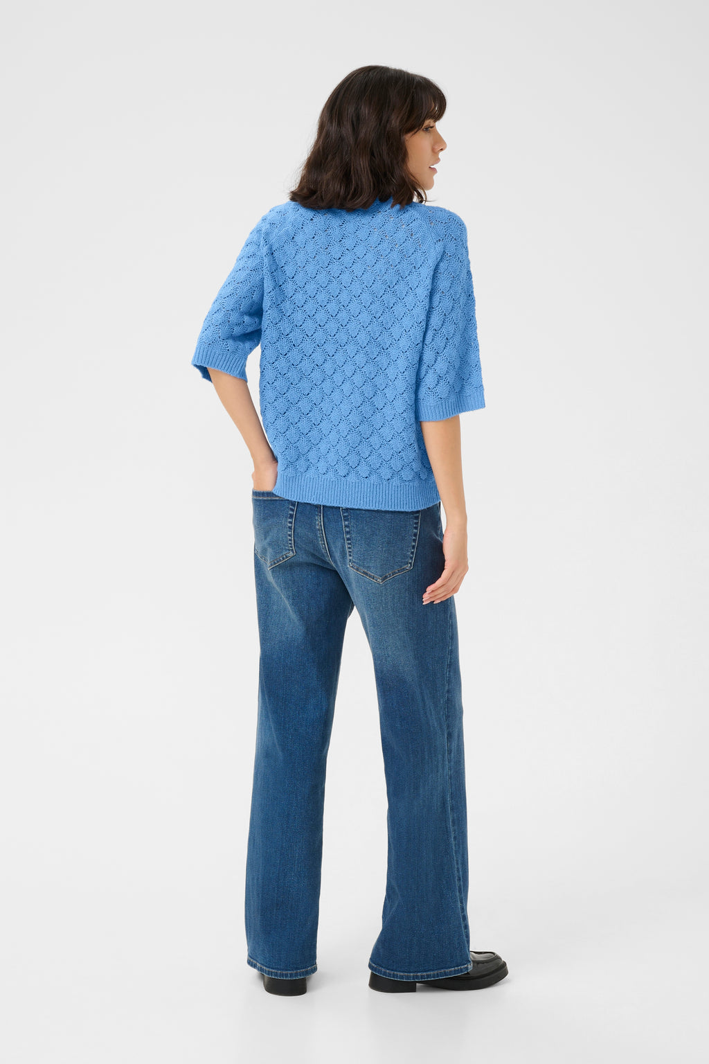 KAFFE Kani Strik Pullover Blå