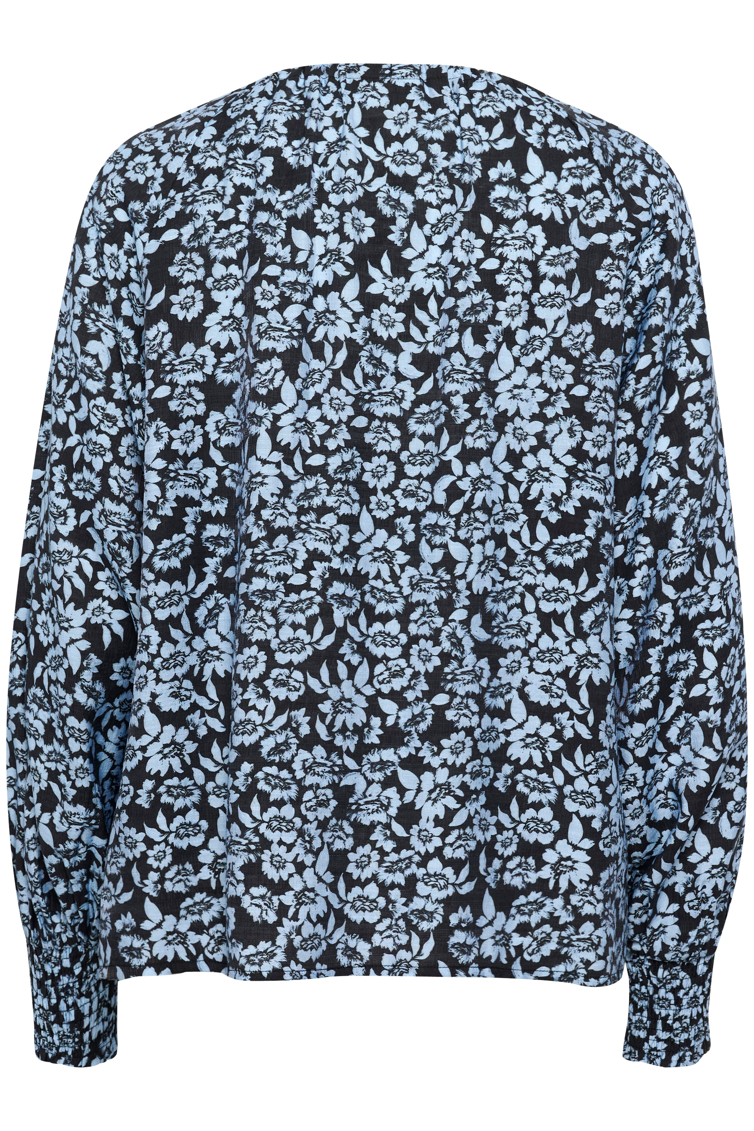 KAFFE Amanda Bluse Sort Windsurfer Blå