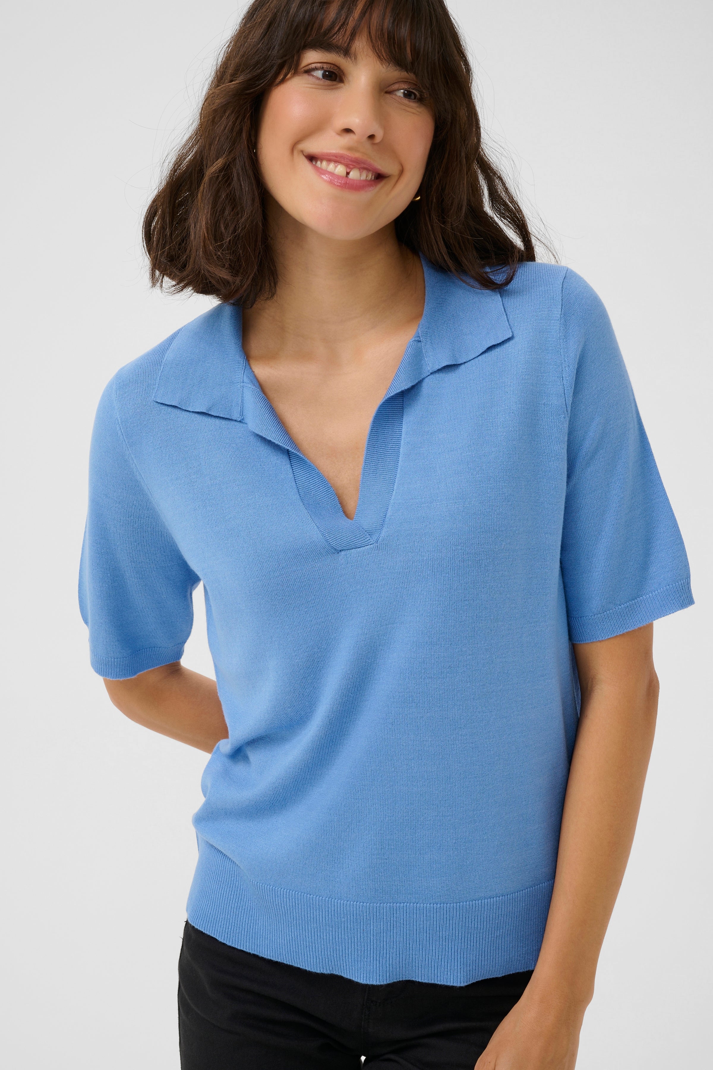 KAFFE Lizza Polo Pullover Ultramarine Blå