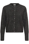 KAFFE Niel Strik Cardigan Mørk Grå Melange
