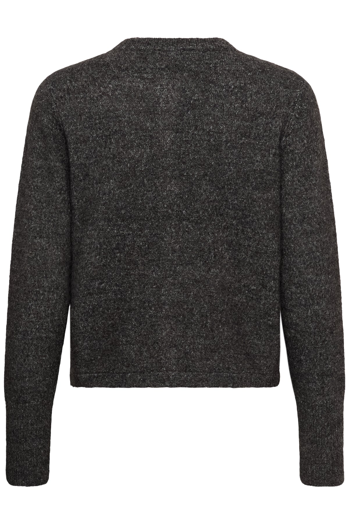 KAFFE Niel Strik Cardigan Mørk Grå Melange
