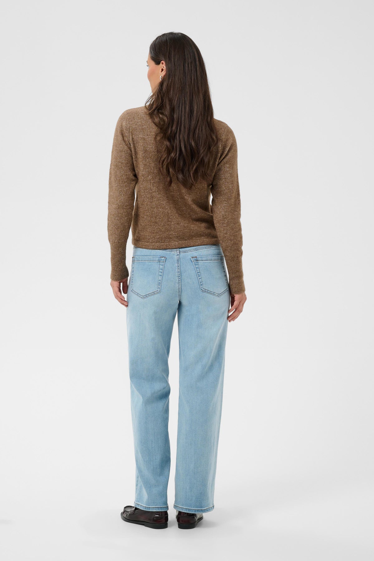 KAFFE Niel Strik Cardigan Beige Melange