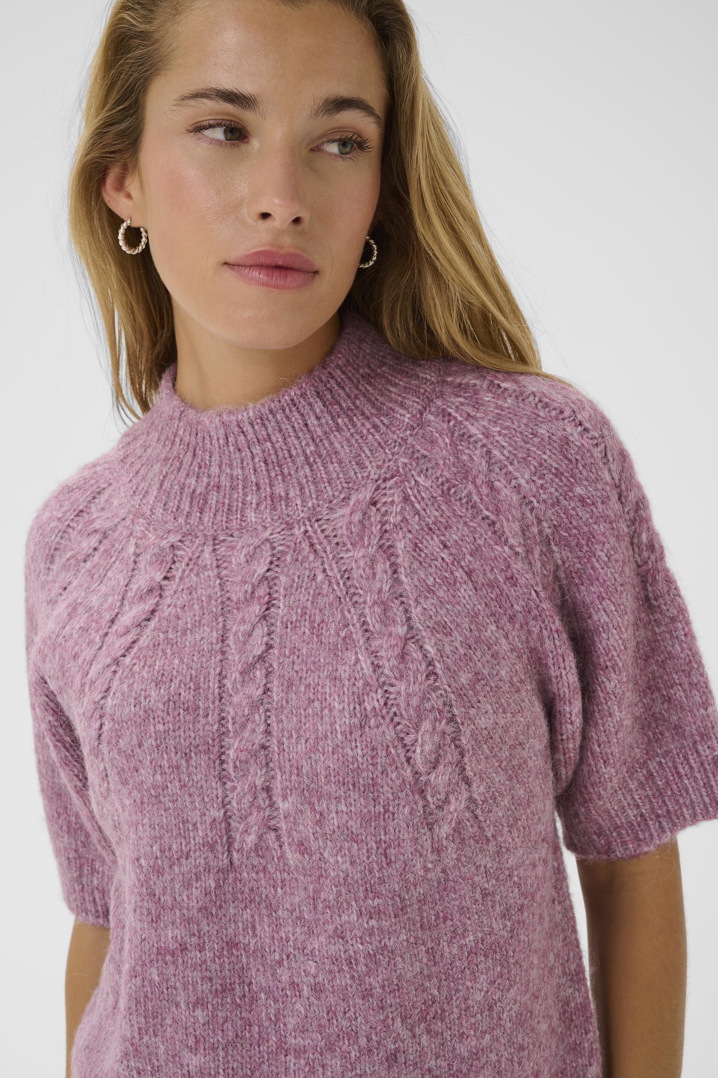 KAFFE Cuba Pullover Tulipwood Melange Lyserød