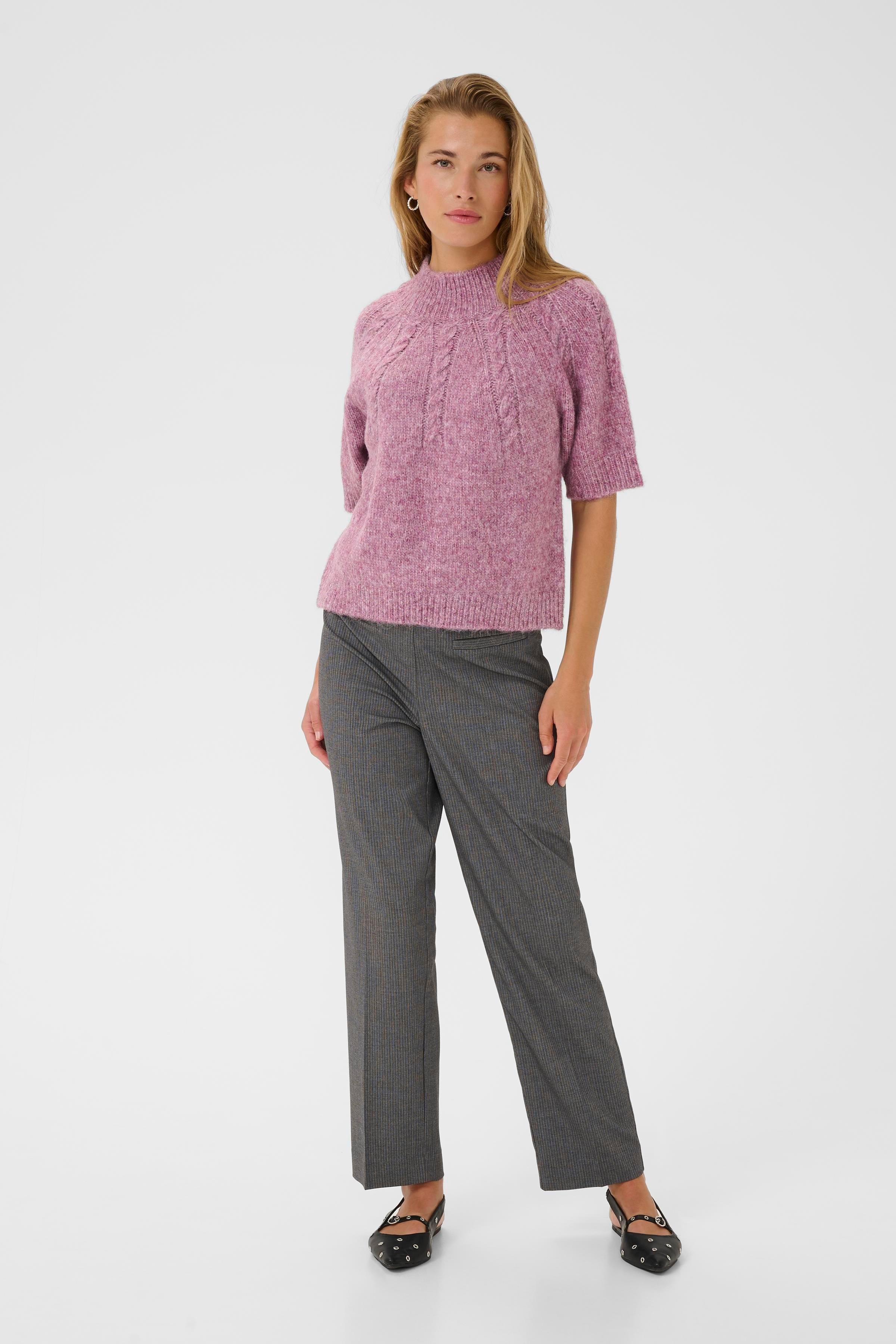KAFFE Cuba Pullover Tulipwood Melange Lyserød