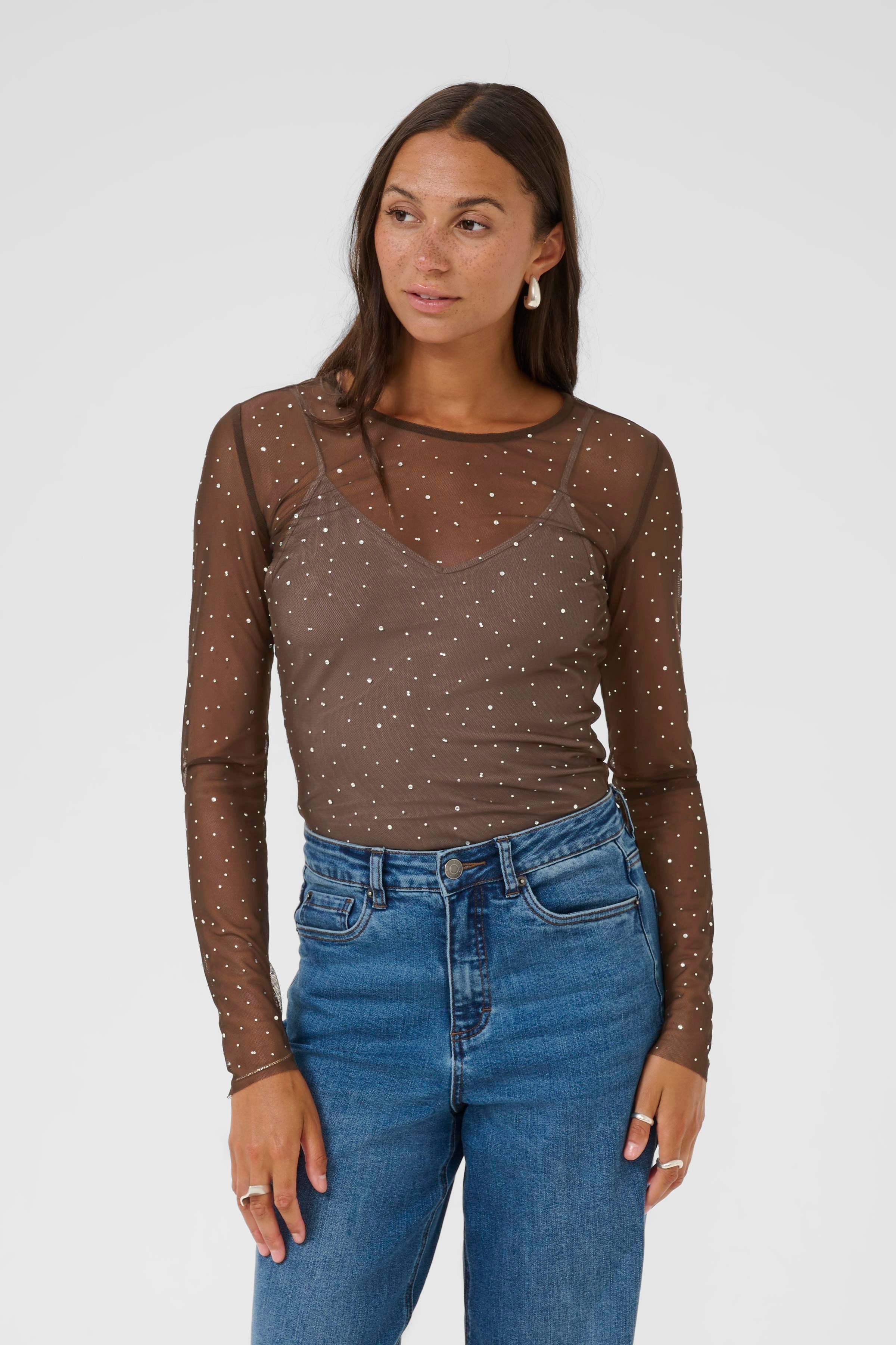 KAFFE Stinna T-shirt Coffee Brun