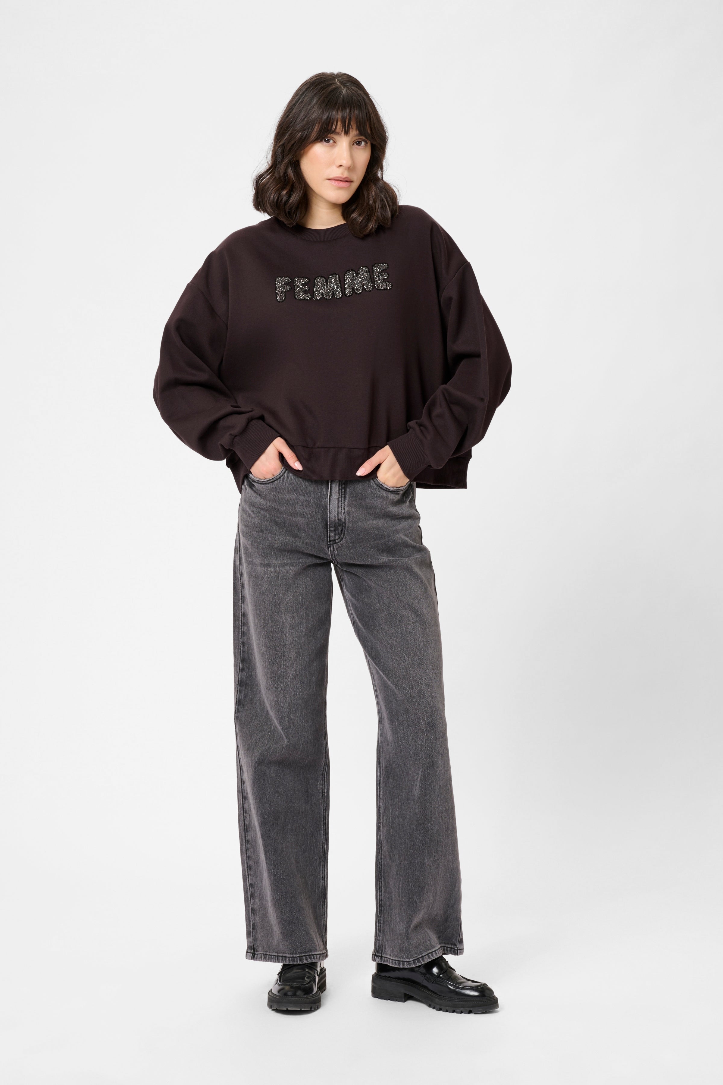 KAFFE Lise Sweatshirt Coffee Sort