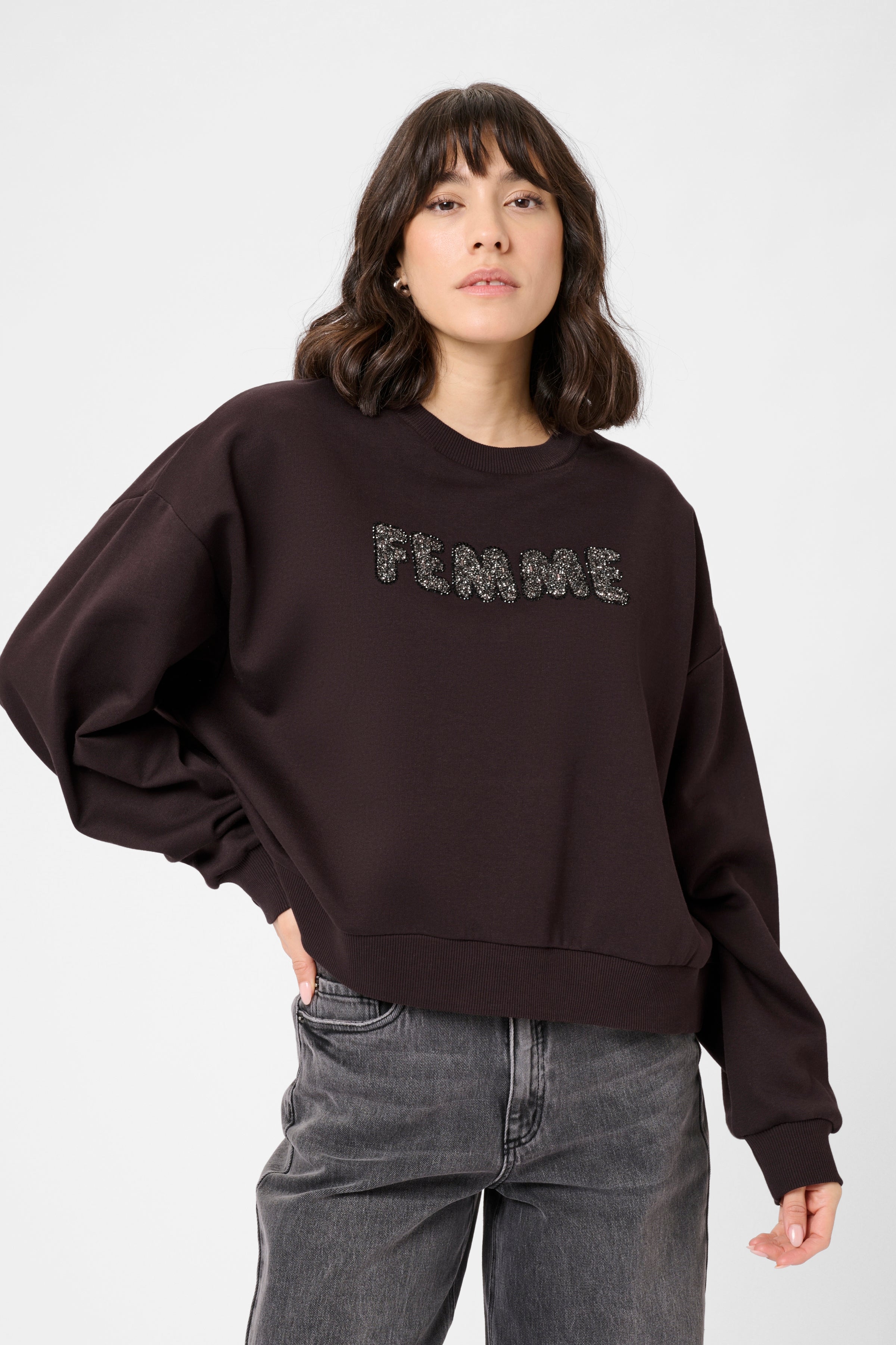KAFFE Lise Sweatshirt Coffee Sort