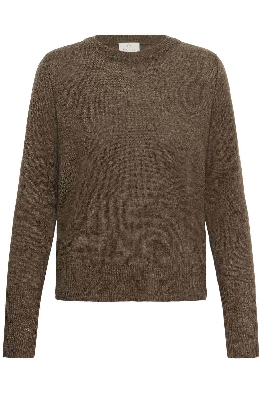 KAFFE Cashie Pullover Morel Melange Mørk Brun