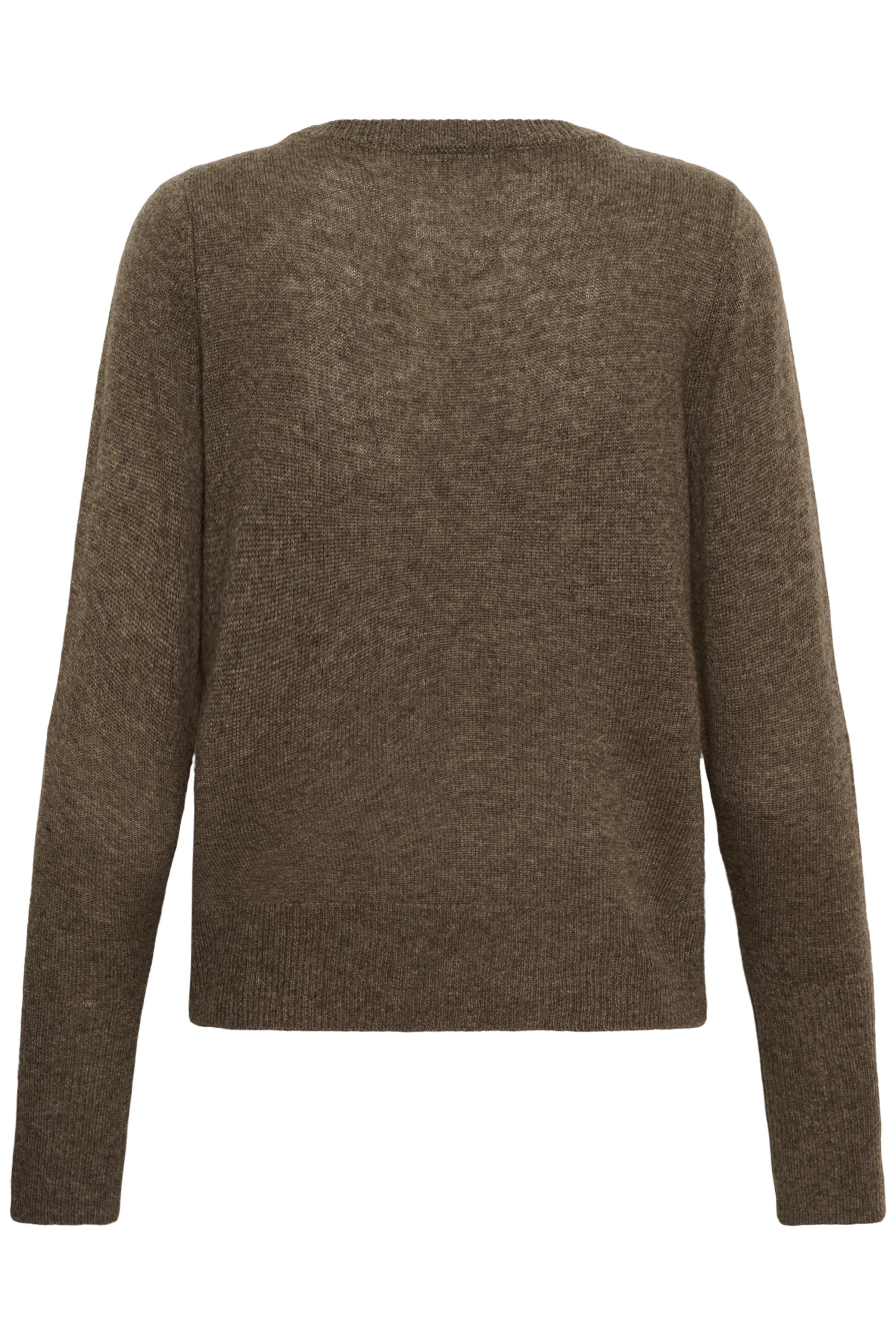 KAFFE Cashie Pullover Morel Melange Mørk Brun