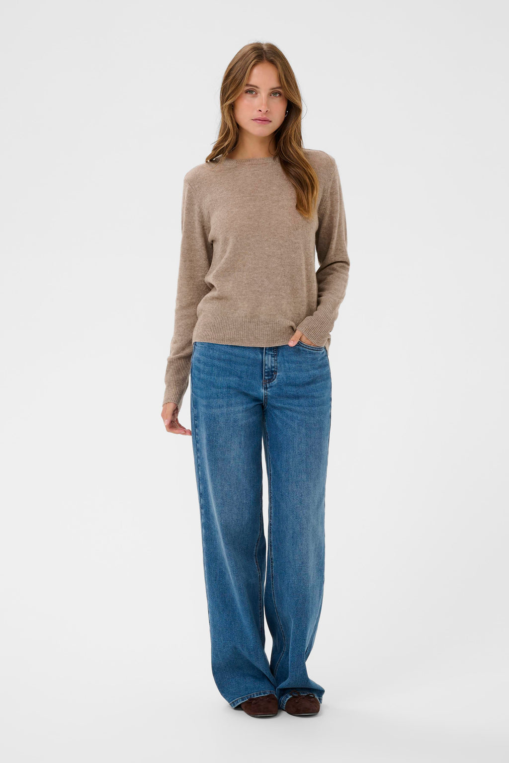 KAFFE Cashie Pullover Coffee Brun