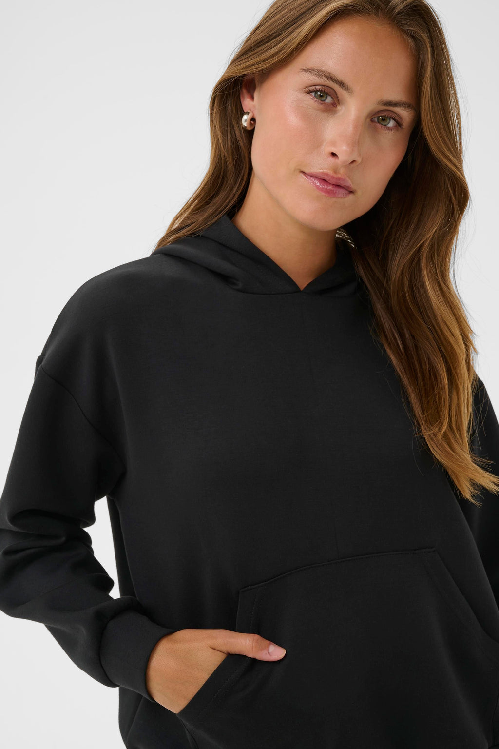 KAFFE Annika Sweatshirt Hætte Deep Sort