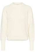KAFFE Mone Strik Pullover Chalk Hvid