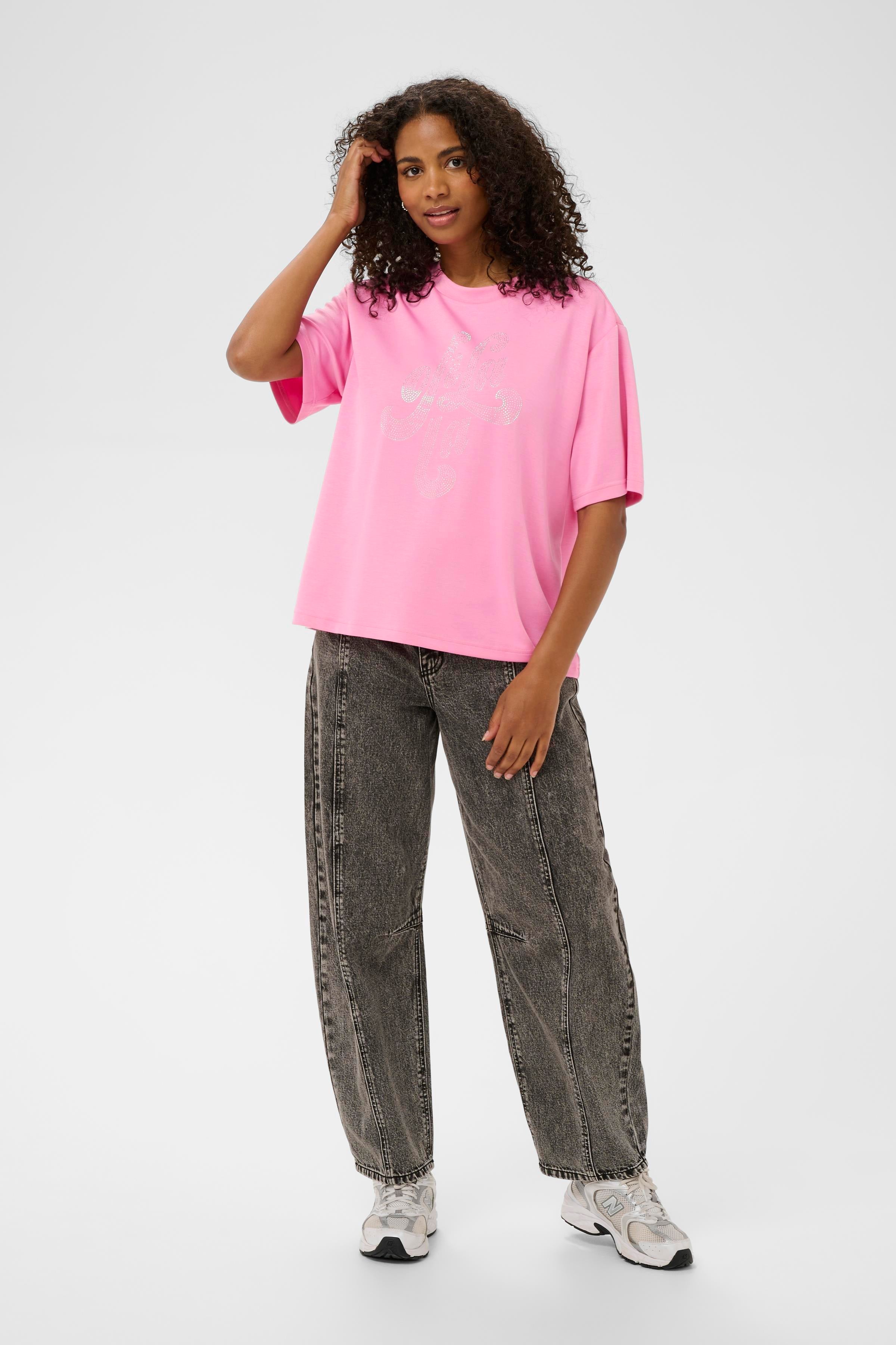 KAFFE Rosie T-shirt Power Pink