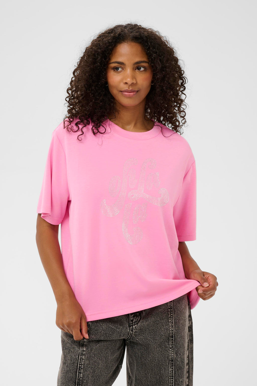 KAFFE Rosie T-shirt Power Pink