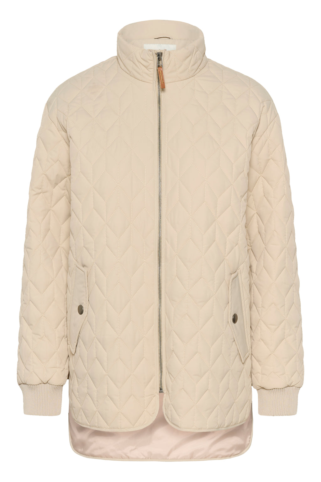 KAFFE Leila Quilt Jakke Feather Grå