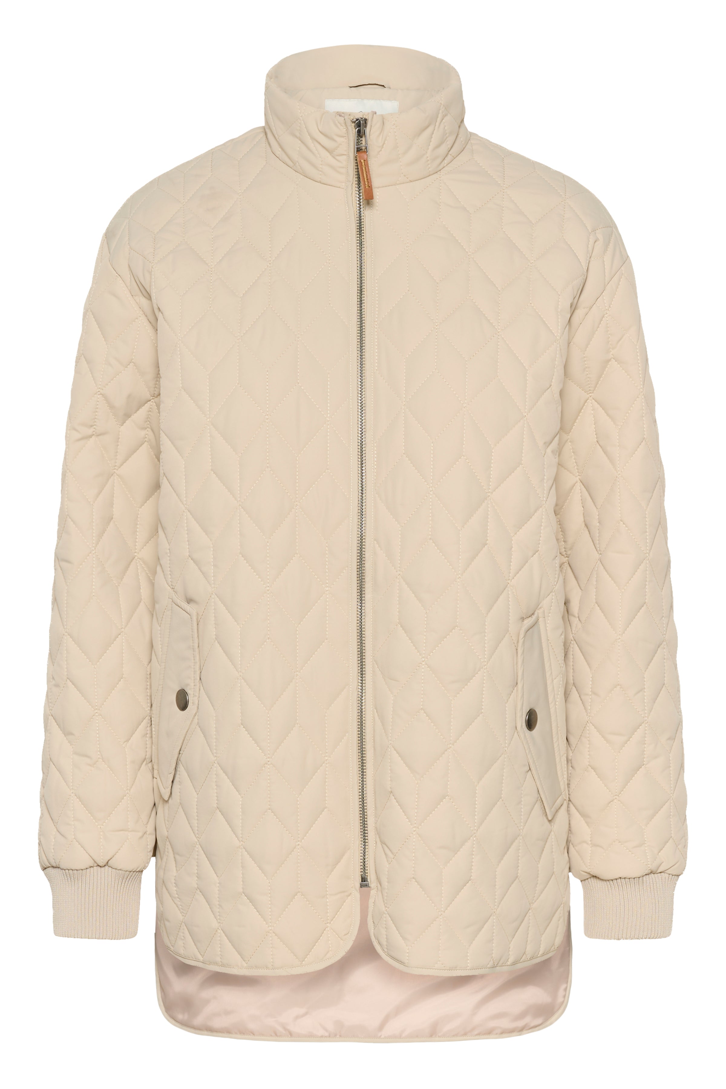 KAFFE Leila Quilt Jakke Feather Grå