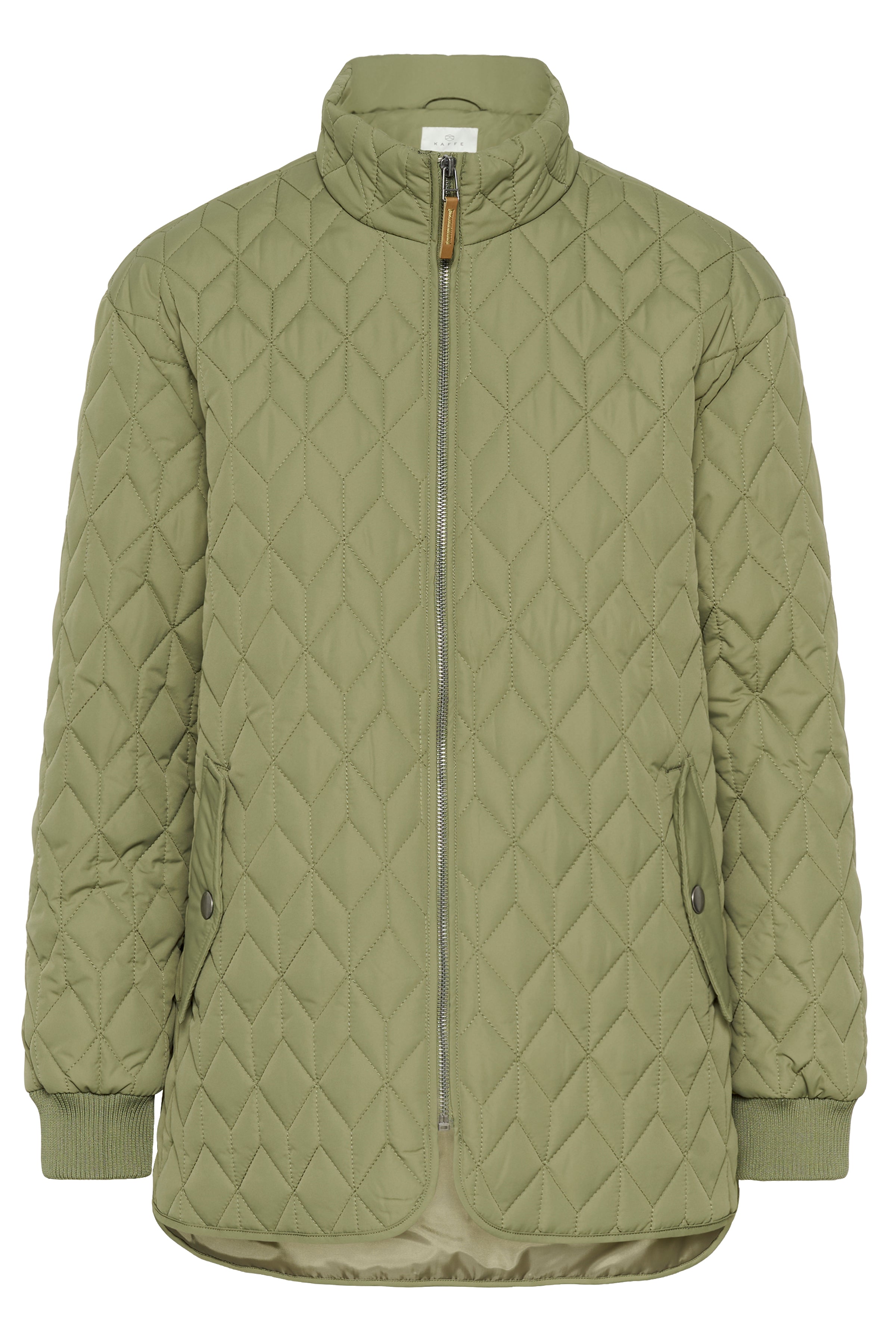 KAFFE Leila Quilt Jakke Dusky Grøn