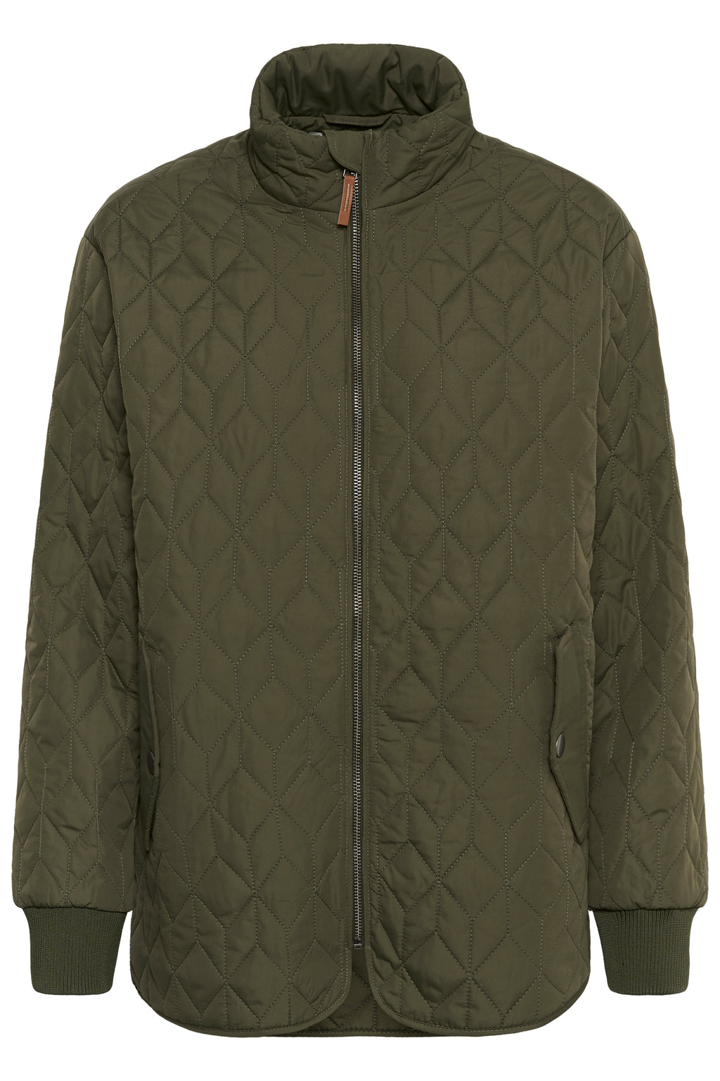 KAFFE Leila Quilt Jakke Olive Night Grøn