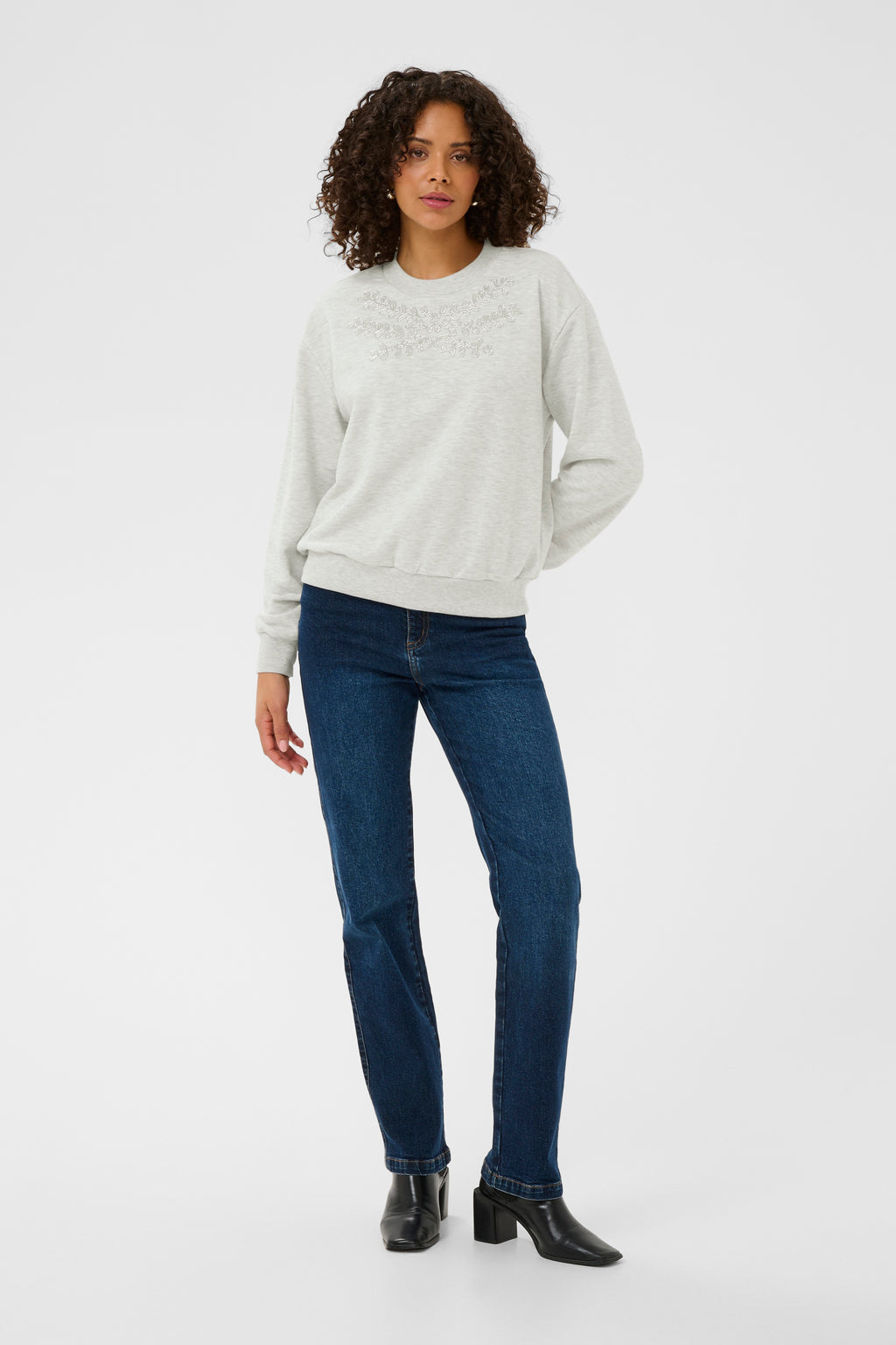 KAFFE Daniela Sweatshirt Light Grå Melange