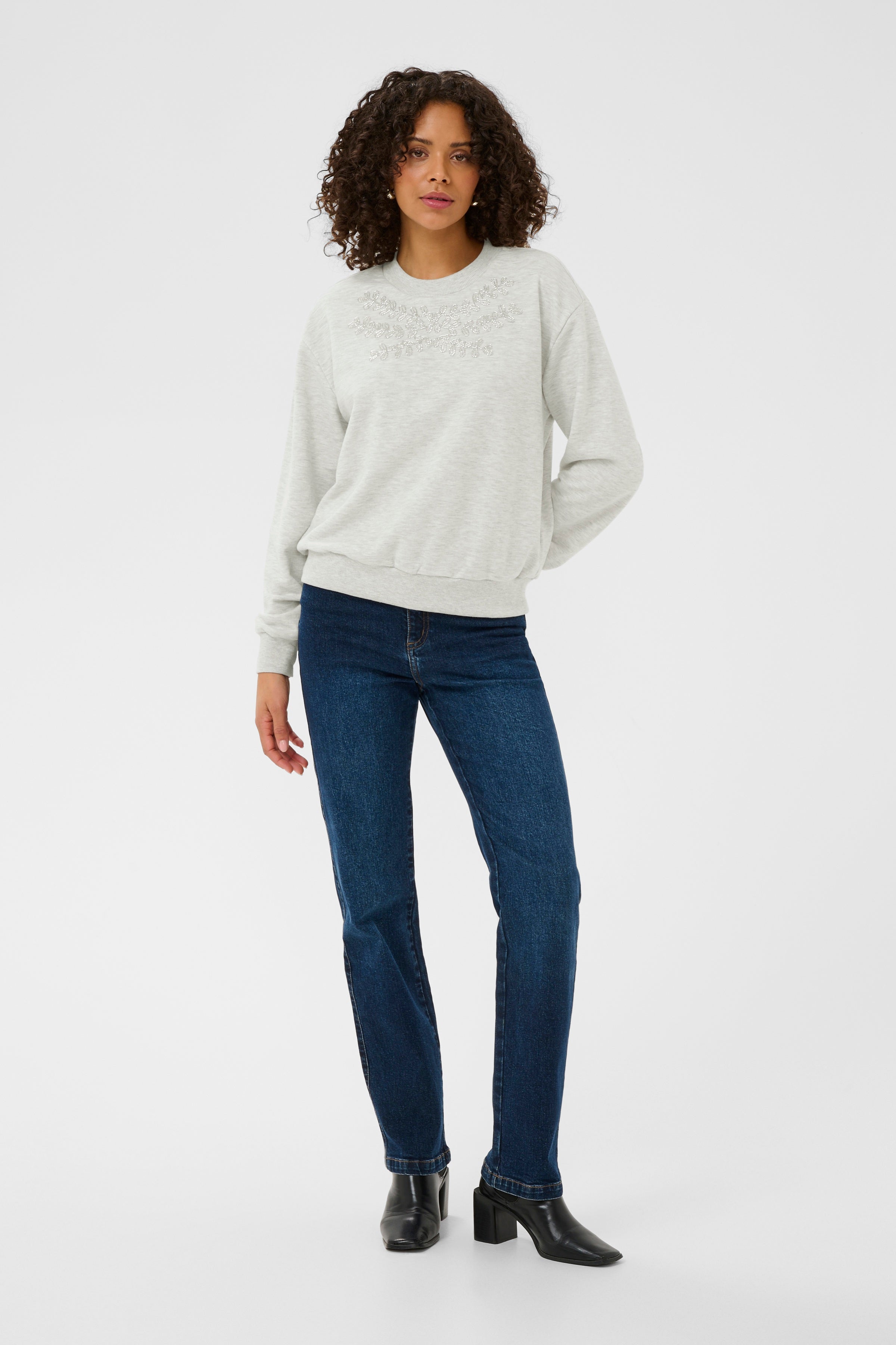 KAFFE Daniela Sweatshirt Light Grå Melange