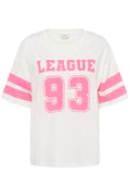 KAFFE Hally T-shirt Chalk Hvid Power Pink
