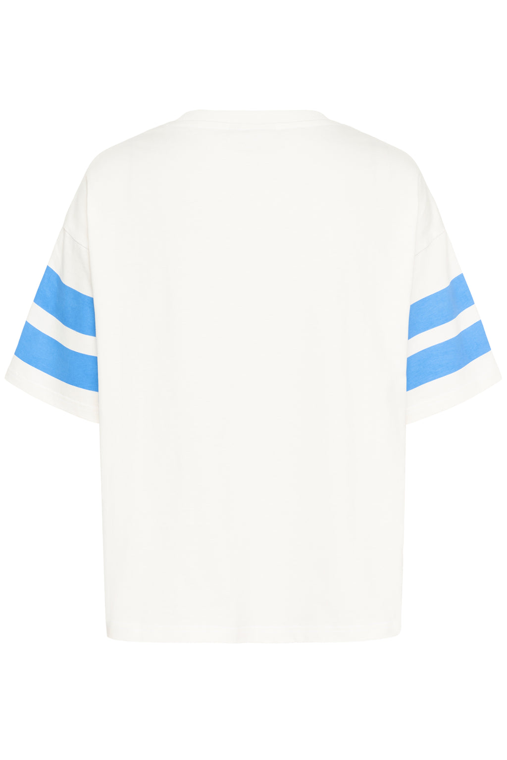 KAFFE Hally T-shirt Chalk Hvid Blå