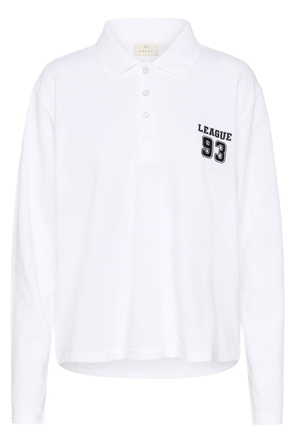 KAFFE Miala Polo T-shirt Langærmet Optical Hvid