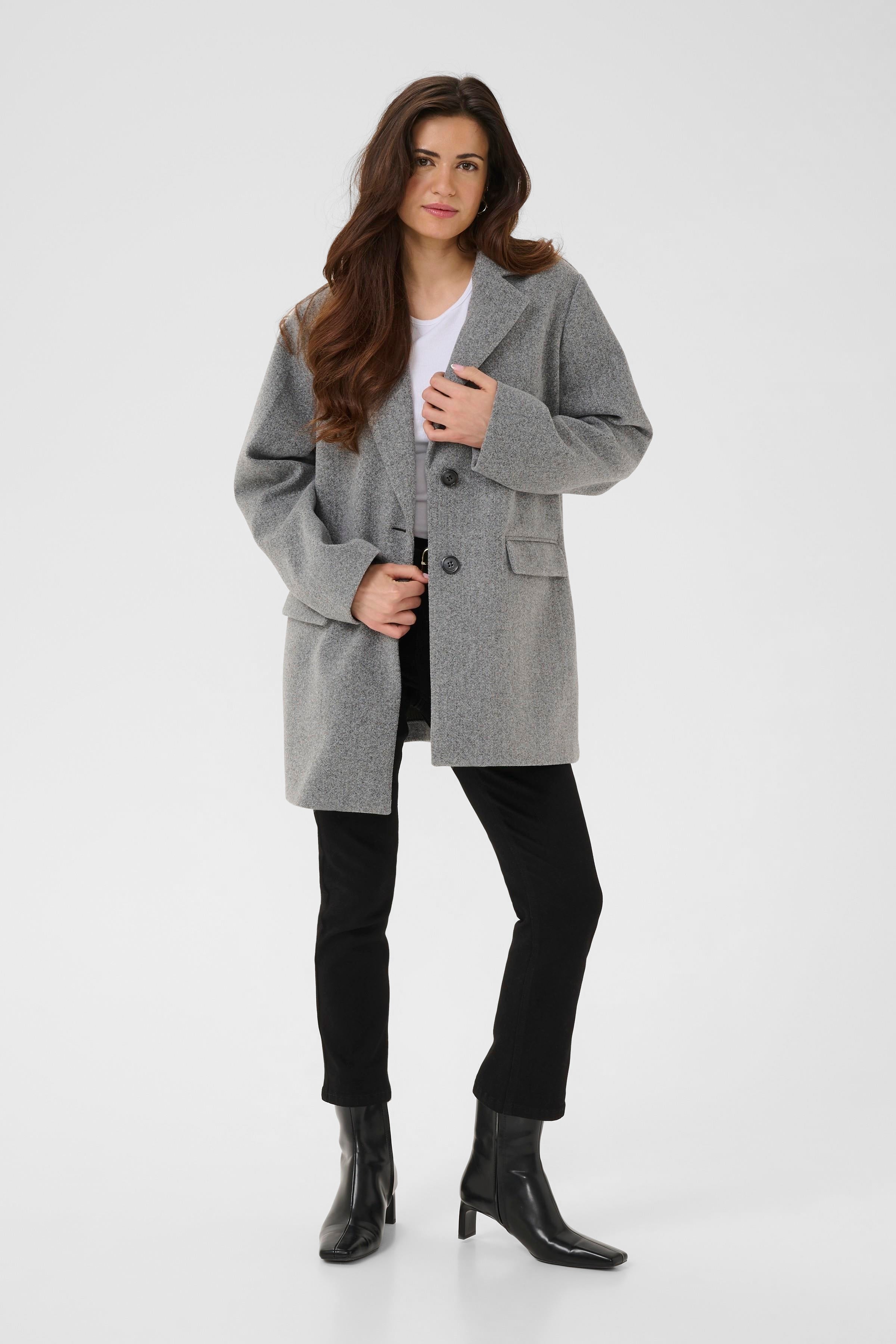 KAFFE Saturn Jakke Grå Melange