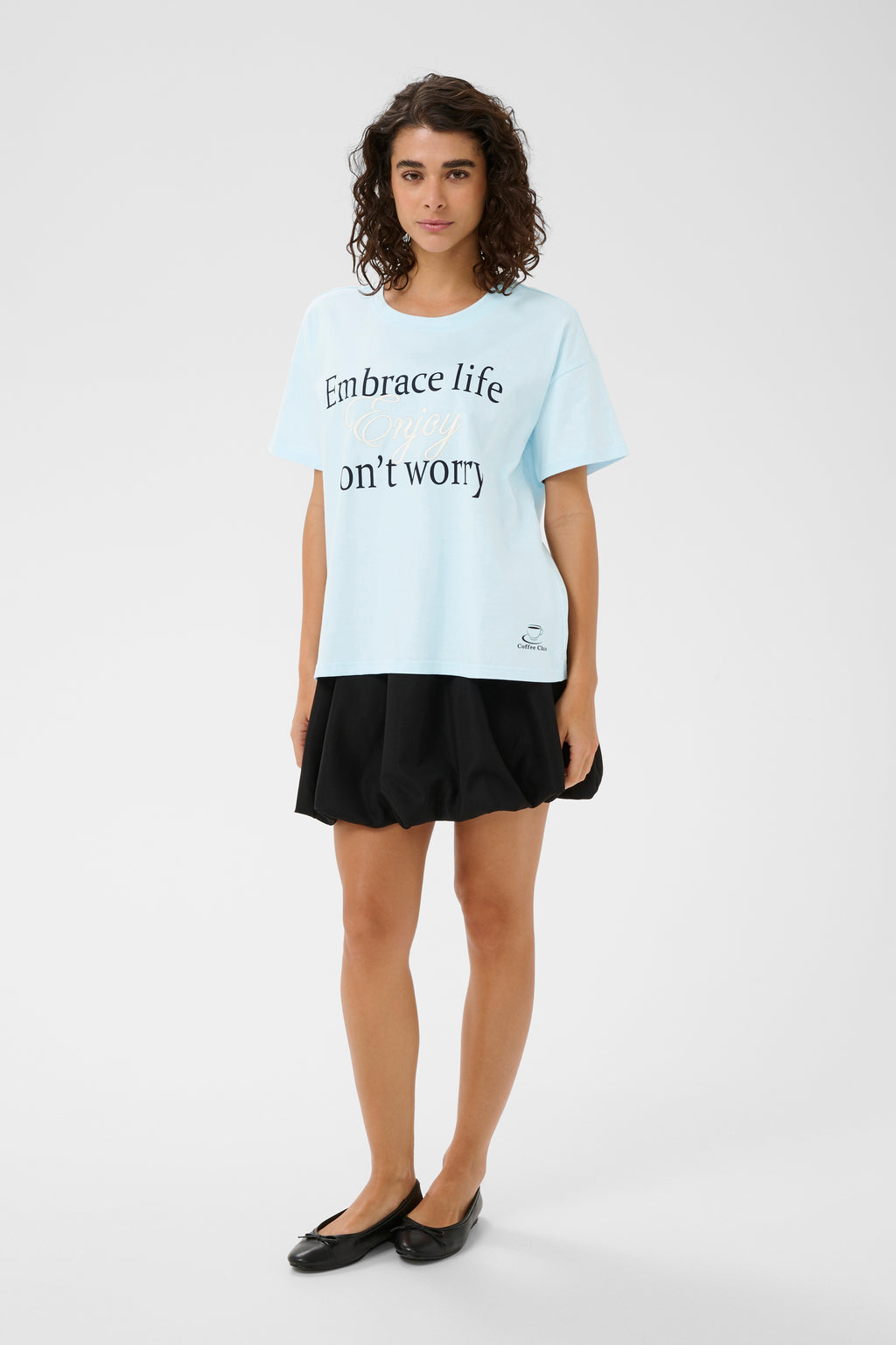 KAFFE Chelsea T-shirt Nantucket Breeze Lys Blå
