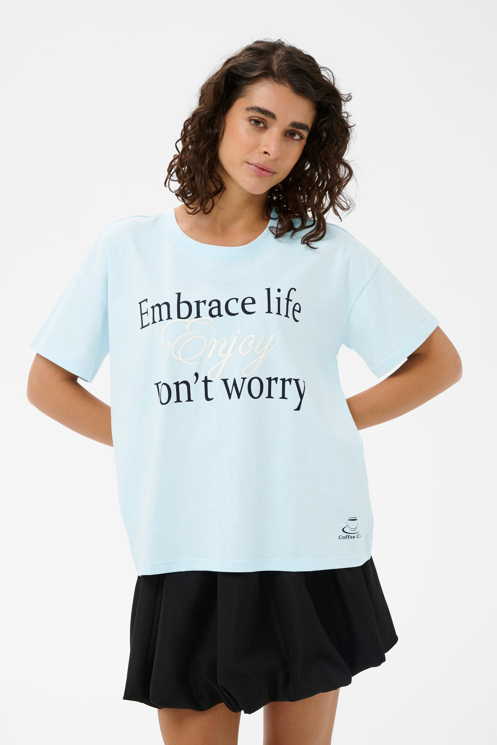 KAFFE Chelsea T-shirt Nantucket Breeze Lys Blå